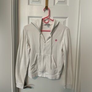 Lilly Pulitzer White Zip-Up Hoodie